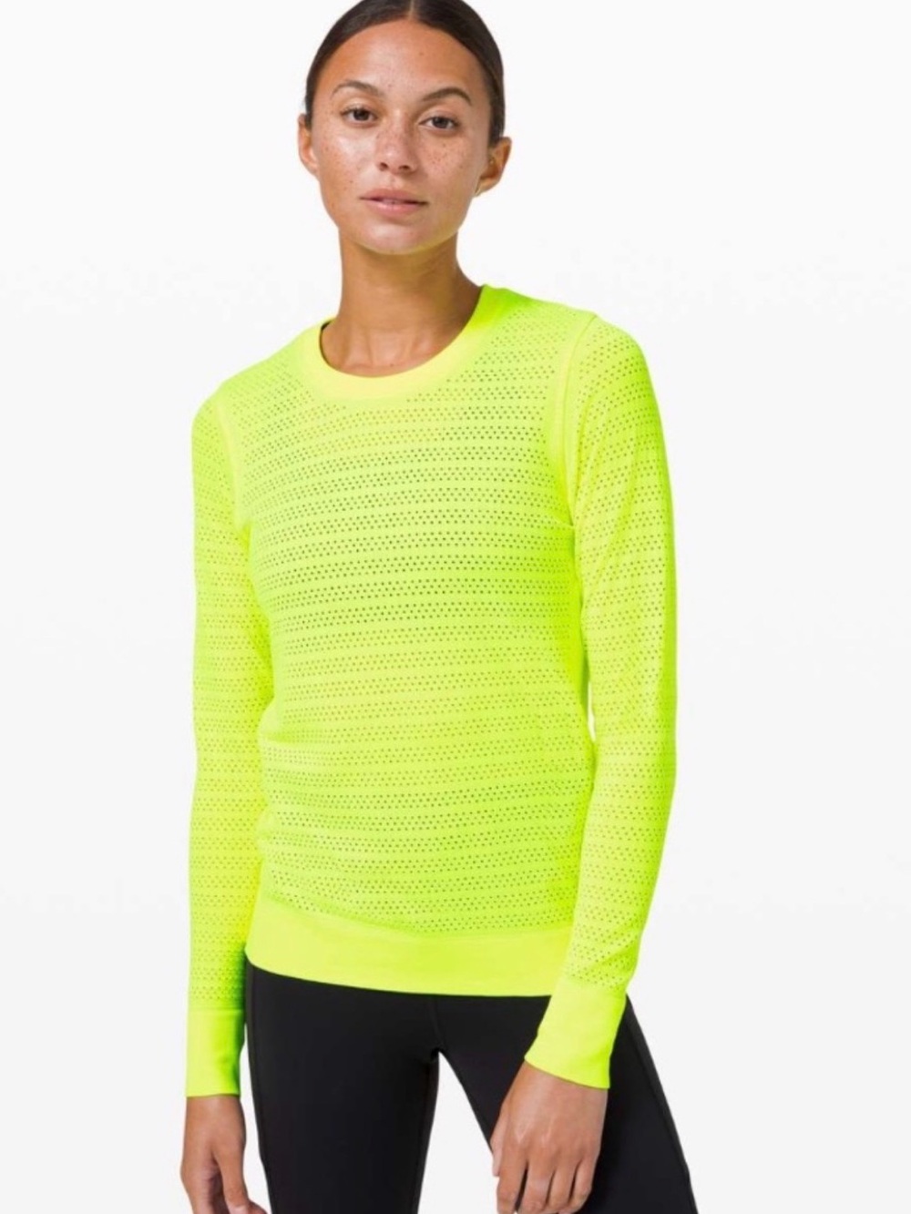 Lululemon Swiftly Breathe Long Sleeve - New, Size 6 - Yellow/Green